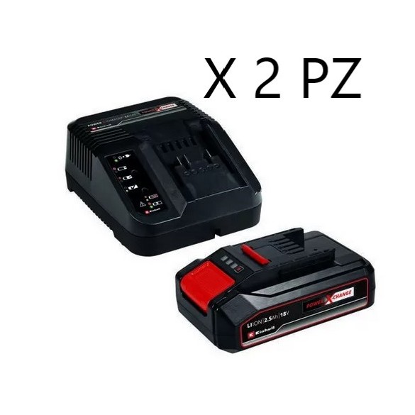 Kit Trapano a Batteria TE-CD 18/48 + Smerigliatrice TE-AG 18/115 T + 2 Batterie + 2 Carica Batteria Einhell