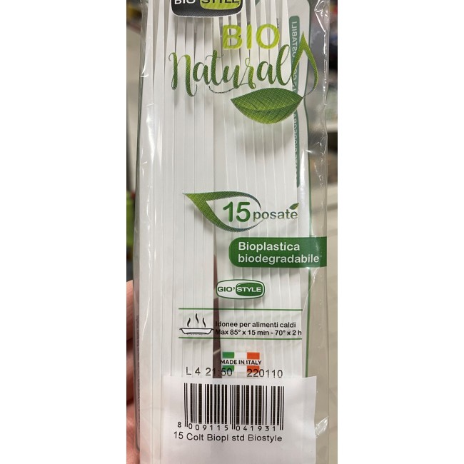 Cucchiai BIO 15 pz GIOSTYLE