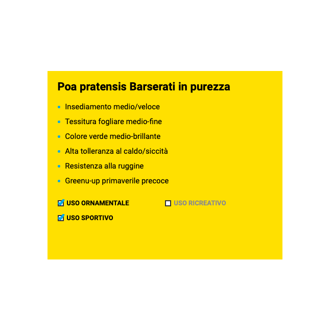 Poa Pratensis Barserati Barenbrug 20 Kg