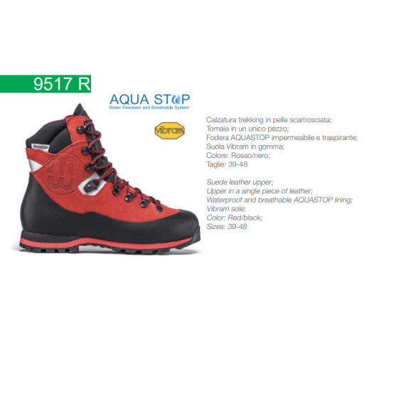 Scarpa Trekking in Pelle Aquastop Misure Assortite TREEMME