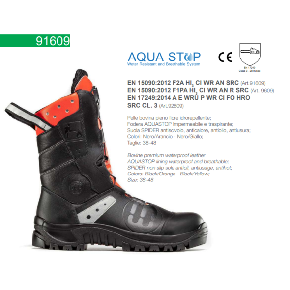 Stivale Antincendio con Puntale Antischiacciamento Misure e Colori Assortiti TREEMME