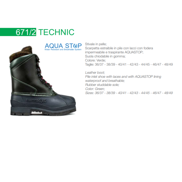 Stivale Doposci 4x4 Con Scarpetta Interna Con Lacci Taglie Assortite TREEMME