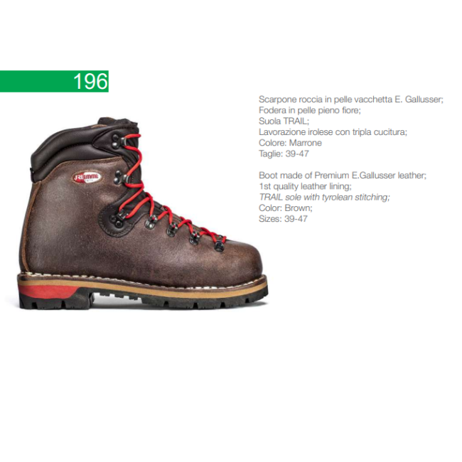 Scarpone Roccia In Pelle Con Tripla...