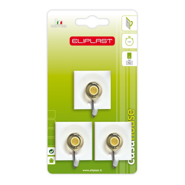 Gancio Quadro Bicolore 3 pz ELIPLAST
