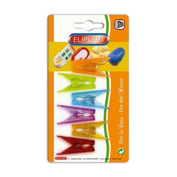 Molletta Fermafogli 6 pz ELIPLAST