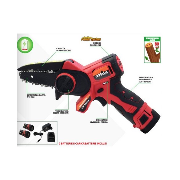 ATTILA Seghetto a Catena per Potatura a Batteria ATP 12.2 BRUMAR