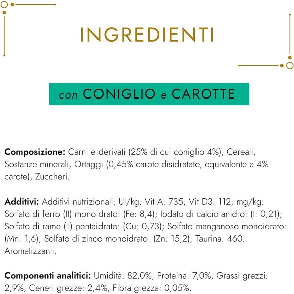 Gourmet Gold Dadini Gatto Coniglio e Carote  gr. 85 PURINA