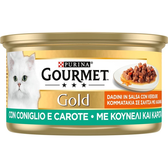 Gourmet Gold Dadini Gatto Coniglio e Carote  gr. 85 PURINA