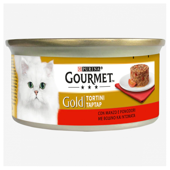 Gourmet gold Gatto Tortini Manzo e Pomodori gr. 85 PURINA