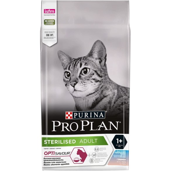 PRO Plan Sterlised Optisavour Adult con Merluzzo e Trota 1,5 kg  PURINA