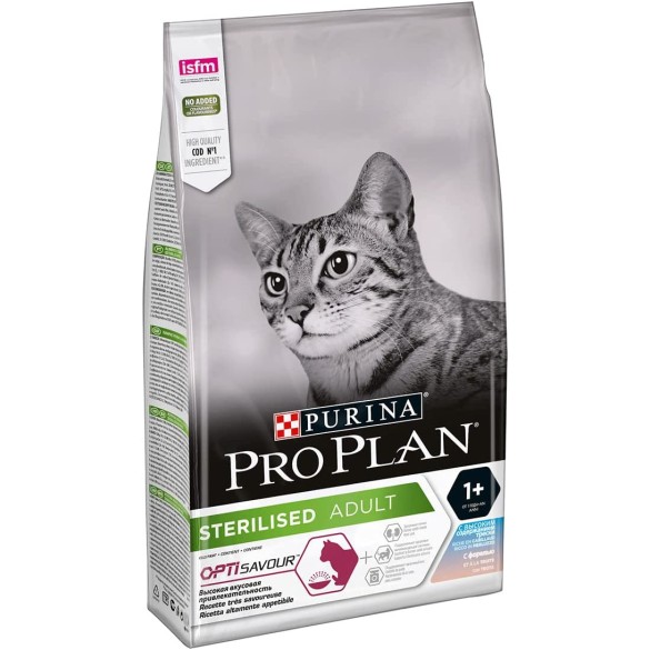 PRO Plan Sterlised Optisavour Adult con Merluzzo e Trota 1,5 kg  PURINA