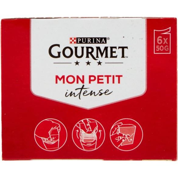 Purina Gourmet Mon Petit Scelta Deliziosa con Carni Delicate Anatra, Pollo, Tacchino, 6 x 50g