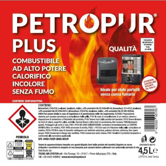 COMBUSTIBILE PETROPUR PLUS 4,5 LT Tecno Air System