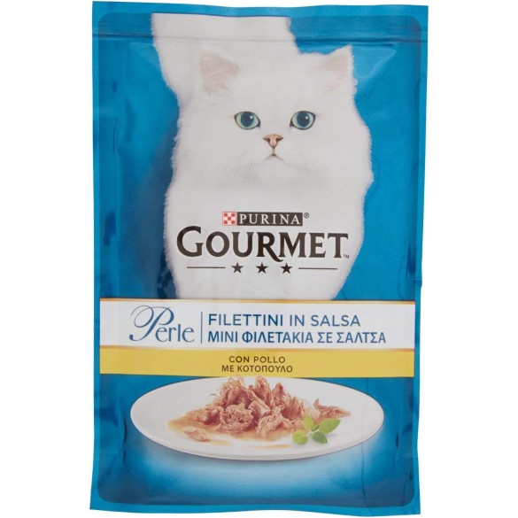 Gatto Perle Filettini di Pollo in Salsa 85 gr PURINA