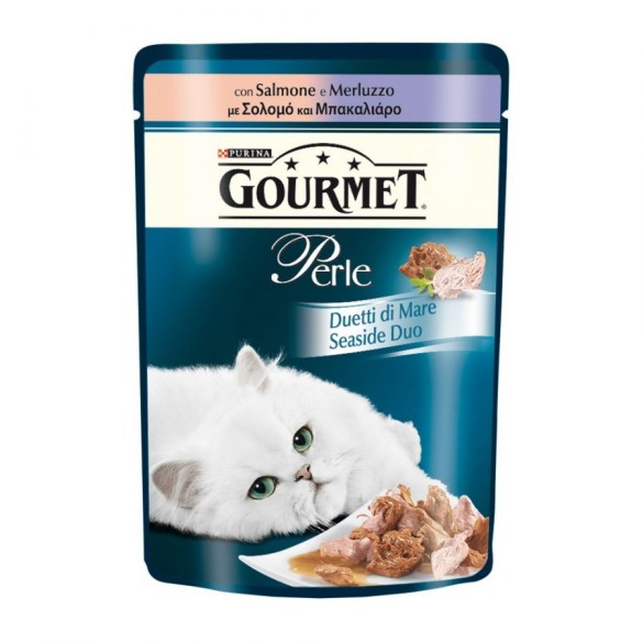 Gatto Perle Duetti Con Salmone E Merluzzo 85 gr PURINA