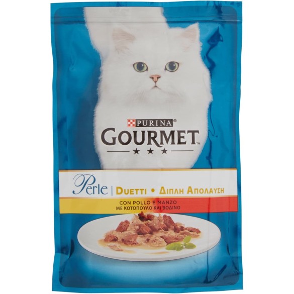 Gatto Perle Duetti Con Pollo E Manzo 85 gr PURINA
