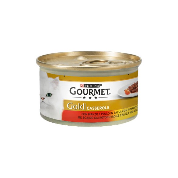 Gourmet Gold Gatto Casserole Manzo e Pollo gr. 85 PURINA