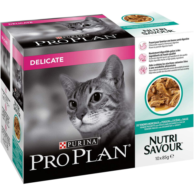 Proplan Gatto Delicate Pesce 10x85 g...