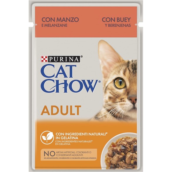 Cat Chow Adult 1+ Manzo e Melanzane 85gr PURINA