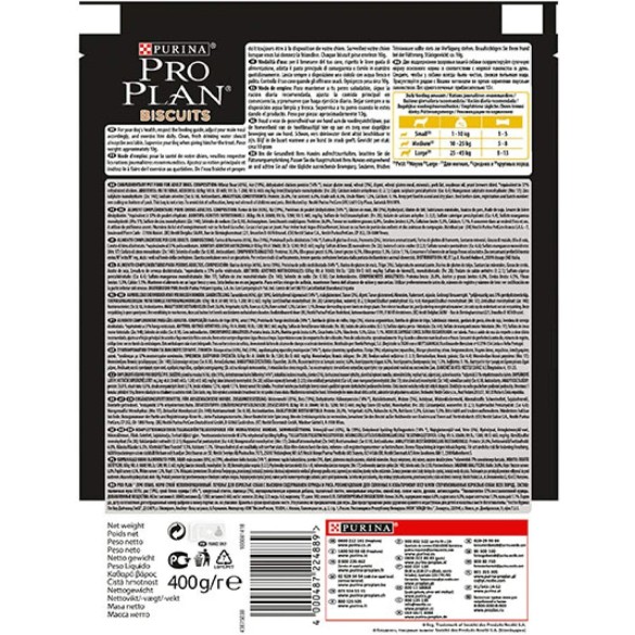 Proplan Cane Biscotti Light Pollo e Riso 400gr Purina