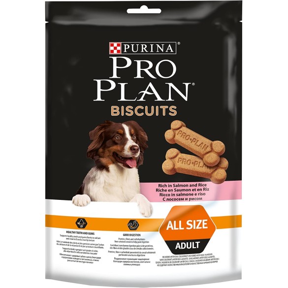 Proplan Cane Biscotti Salmone e Riso 400gr Purina