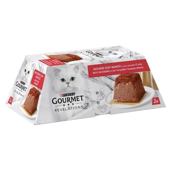 Gourmet Revelations Mousse Manzo 2×57 gr PURINA