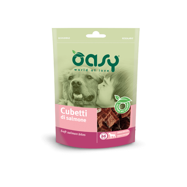 Cane - Snack Cubetti Salmone 80 gr Oasy