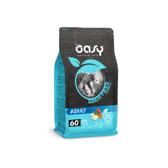 Gatto Grain Free Adult Pesce 300 gr OASY