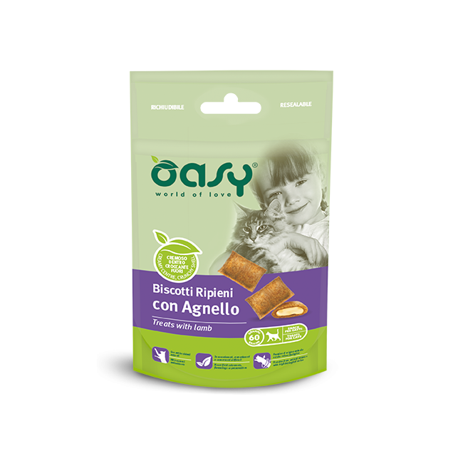 Gatto - Biscotto con Agnello 60 gr OASY