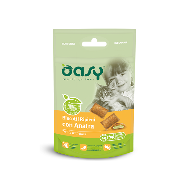 Gatto - Biscotto con Anatra 60 gr OASY