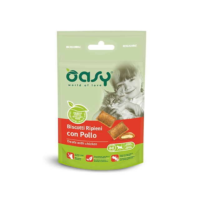 Gatto - Biscotto con Pollo 60 gr OASY