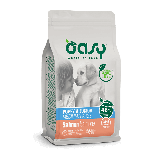 Cane Puppy Medium Large con Salmone...