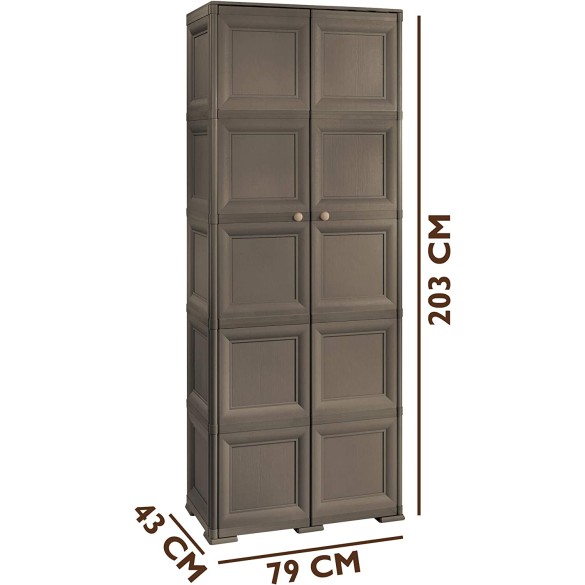 Armadio Omnimodus - 5 Moduli con 5 Ripiani e 4 Vani Aperti + 1 Puntale TONTARELLI