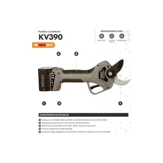 Potatore A Batteria KV390 VOLPI