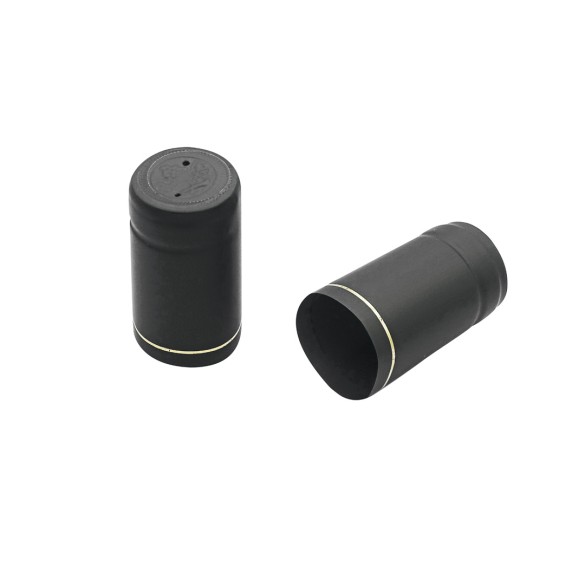 Capsule Termoretraibili Nere Satinate Ø 31X H 55 mm Confezione da 100 pz