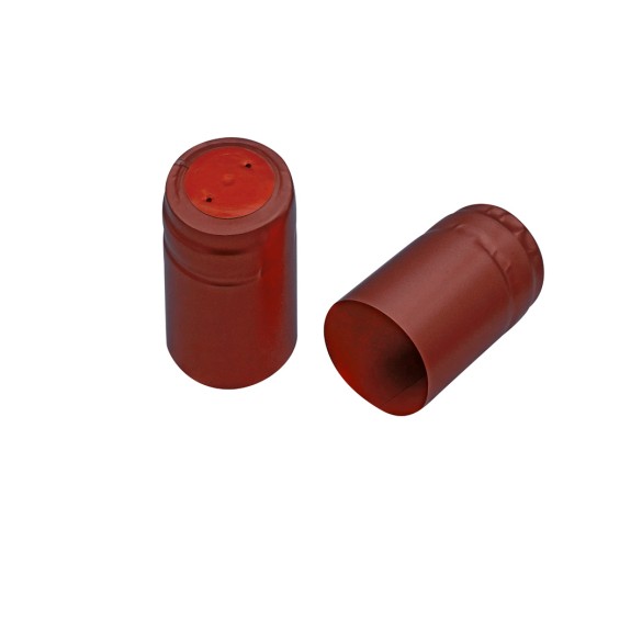 Capsule Termoretraibili Rosse Satinate Ø 31X H 55 mm Confezione da 100 pz