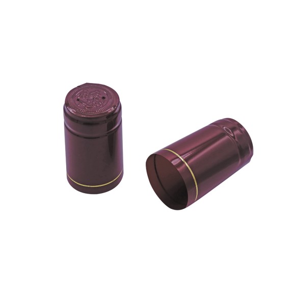 Capsule Termoretraibili Rosse Lucide Ø 31X H 55 mm Confezione da 100 pz