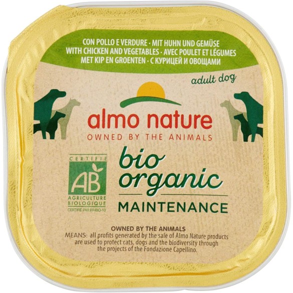 Almo Nature Cane Bio Patè Pollo e Verdure 300gr
