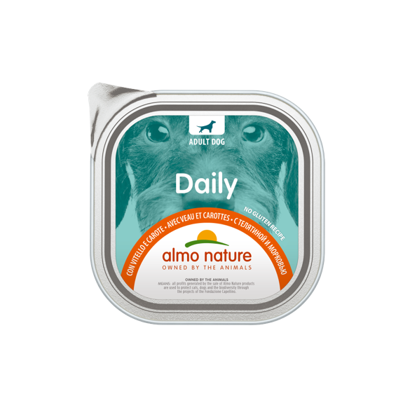 Almo Nature Daily Menù Dog 300gr Vitello e Carote
