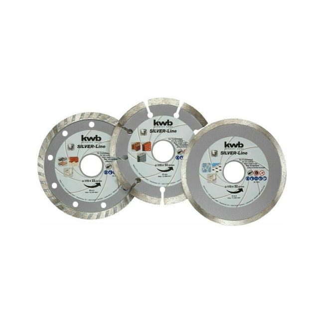 Set Dischi Diamantati 115 mm 3 pz...