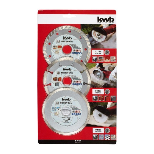 Set Dischi Diamantati 115 mm 3 pz...