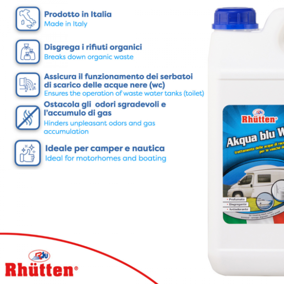 Akqua Blu WC 5 Lt per Camper Rhutten