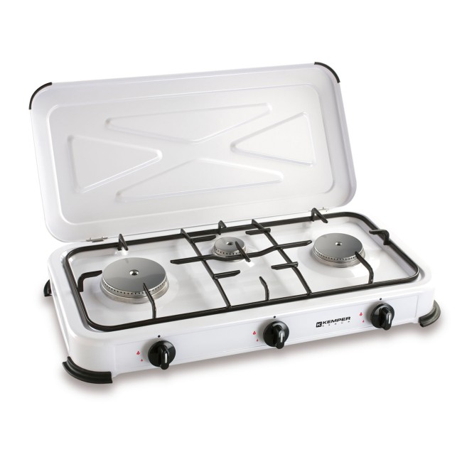 Fornello Gas a 3 Fuochi con Griglia...