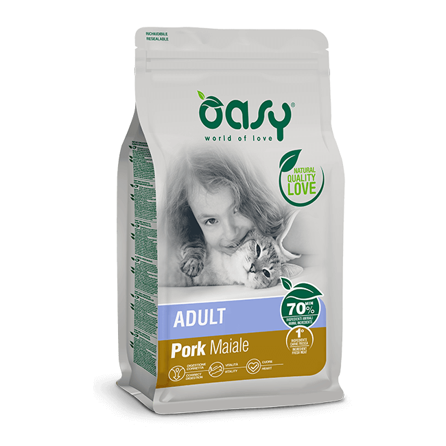 Gatto - Croccantini Adult Maiale  OASY