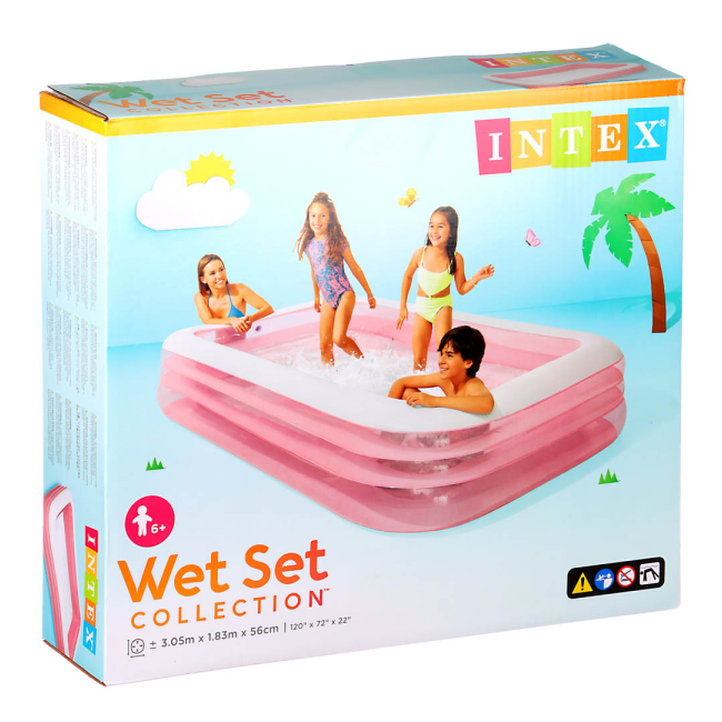 Piscina Family Pink 305x183x56 cm INTEX