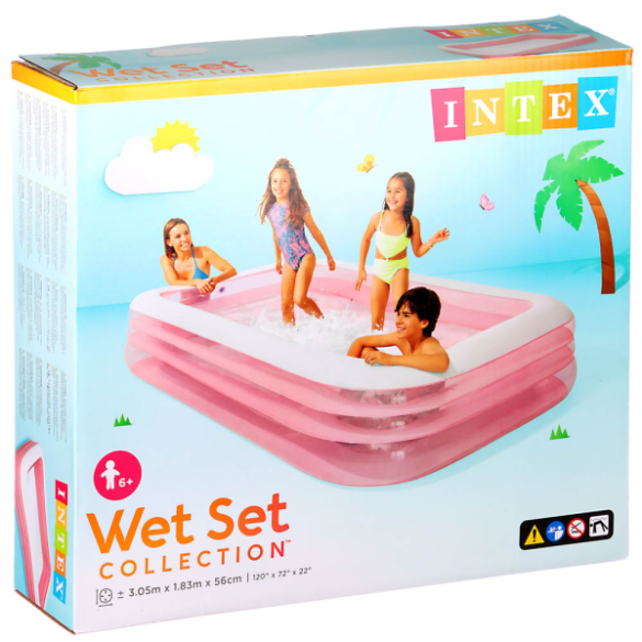 Piscina Family Pink 305x183x56 cm INTEX