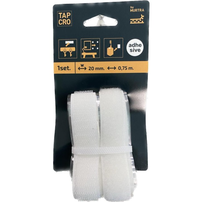 Nastro Adesivo Velcrato 20x750 mm Bianco