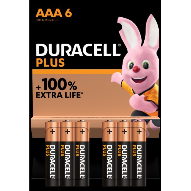 Duracell Plus- 6 Pile AAA