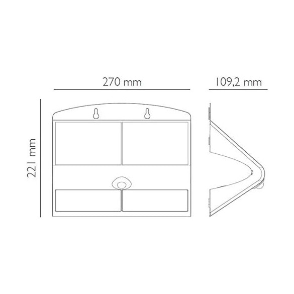 Proiettore Led 6,8 W Ricarica Solare, Luce Naturale 4000 K, IP65, Bianco NOVALINE