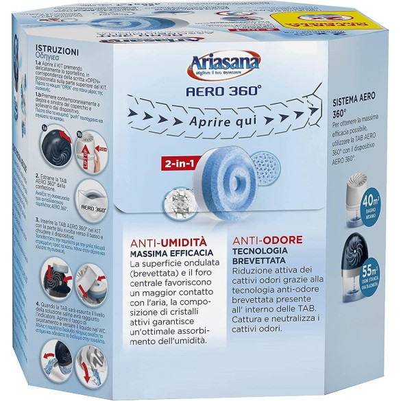 Ariasana Aero 360 Tab Ricarica universale 2x450gr